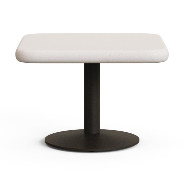 Masa de cafea exterior alba/verde din ciment 70x70 cm Esilda Kave Home