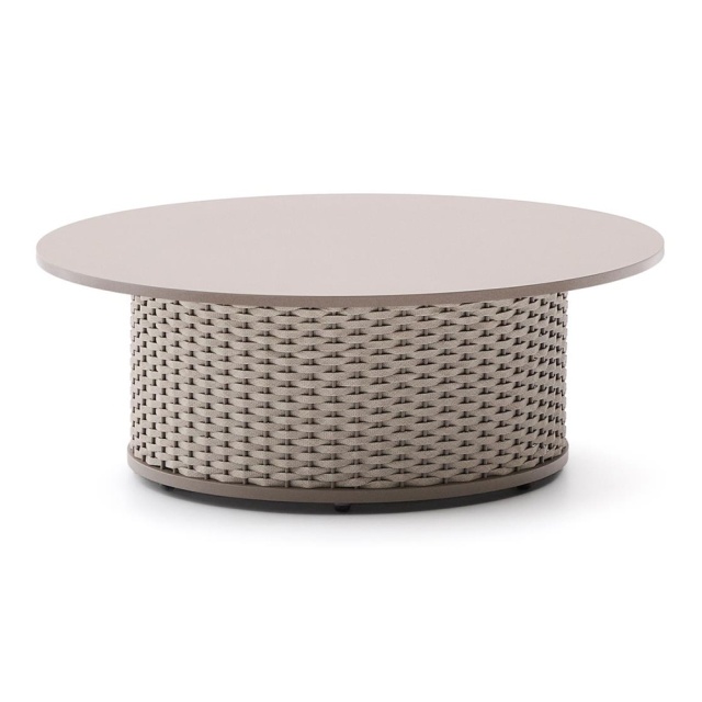 Masa de cafea exterior grej din metal 99 cm Sedalis Kave Home