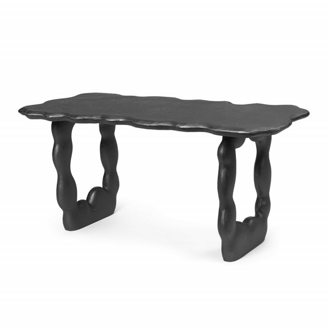 Masa de cafea exterior neagra din metal 50x100 cm Dal Ferm Living