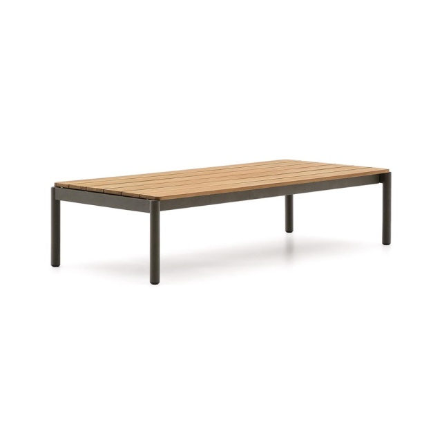 Masa de cafea exterior verde/maro din lemn 63x149 cm Sorelis Kave Home