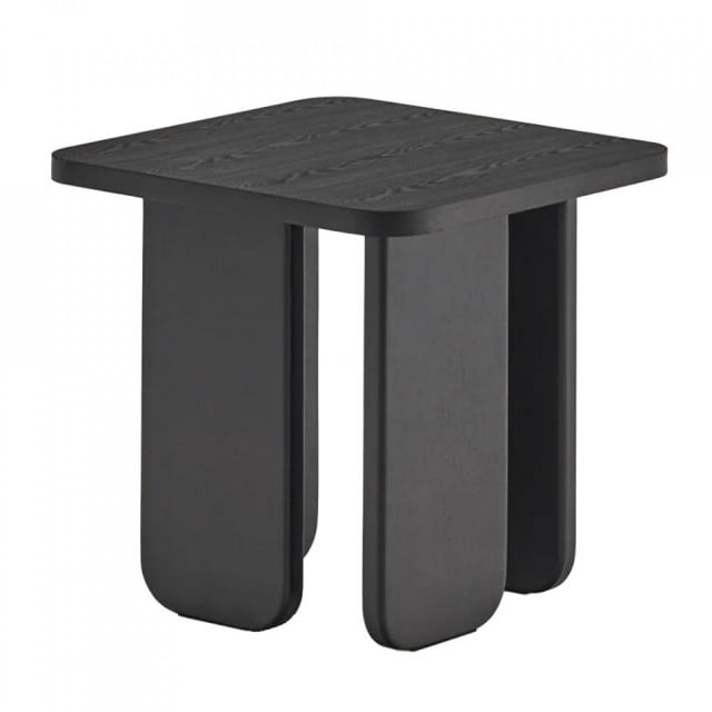 Masa de cafea neagra din lemn 48x48 cm Arq Teulat