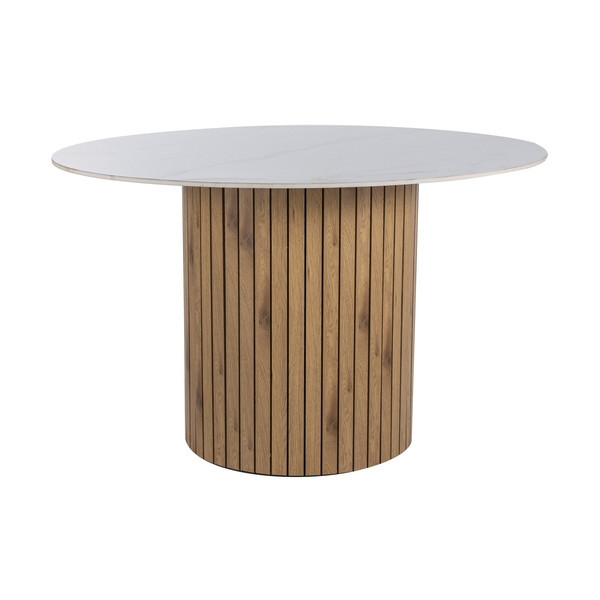 Masa dining alb/maro din lemn 120 cm Socrates The Home Collection