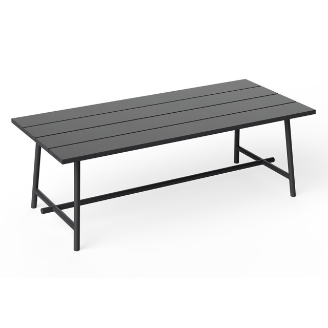 Masa dining exterior gri antracit din metal 100x220 cm Fred's Fatboy