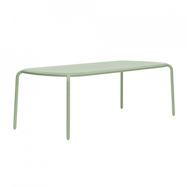 Masa dining exterior verde din aluminiu 100x220 cm Toni Tablo Fatboy