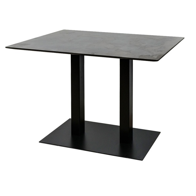 Masa dining gri/neagra din metal 70x110 cm Pillar Versmissen