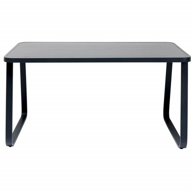 Masa dining neagra din metal 83x143 cm Santos Kare