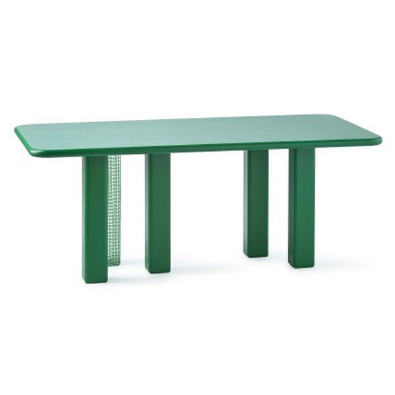 Masa dining verde din lemn 90x180 cm Stilts Pols Potten