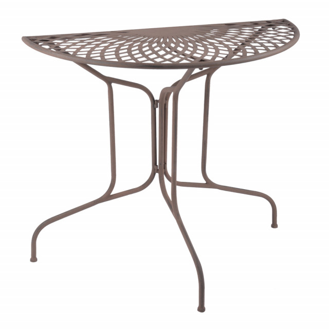 Masa laterala exterioara maro din metal 40x80 cm Youke Esschert Design