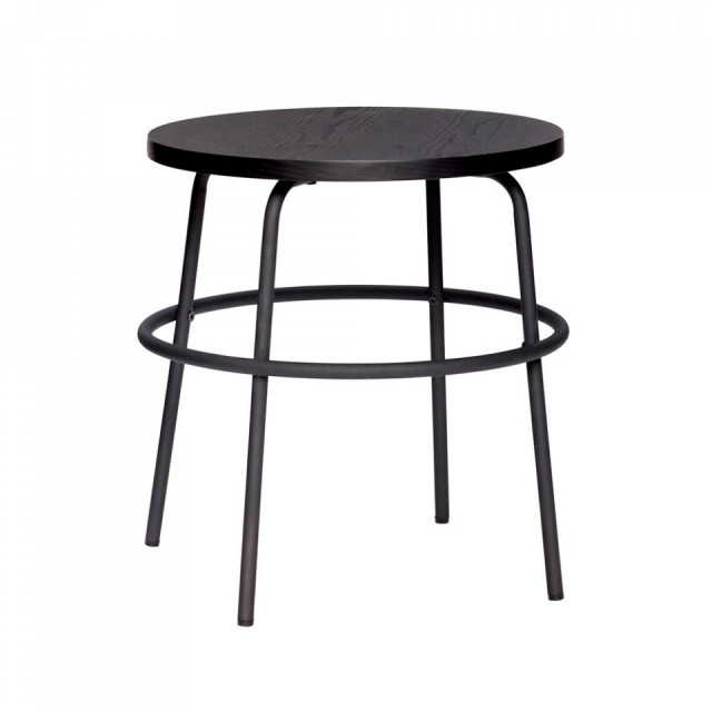 Masa laterala neagra din lemn 45 cm Ash Hubsch