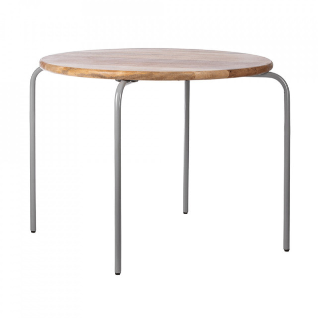 Masa maro/gri din lemn de mango si metal 72 cm Circle Kids Depot