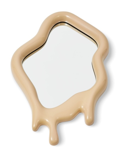 Oglinda bej din plastic 45x70 cm Melting Pols Potten