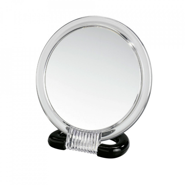 Oglinda cosmetica de masa transparenta/neagra din plastic 15x17 cm Hand Mirror Wenko