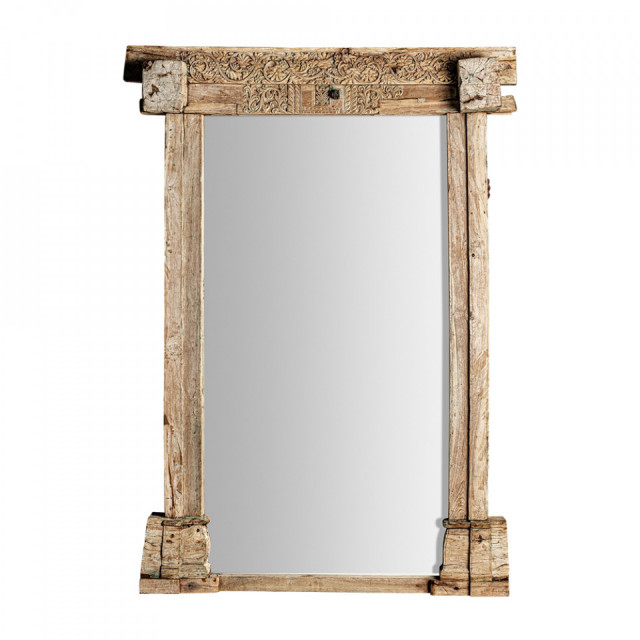 Oglinda dreptunghiulara maro din lemn de tec 158x222 cm Argeen Vical Home