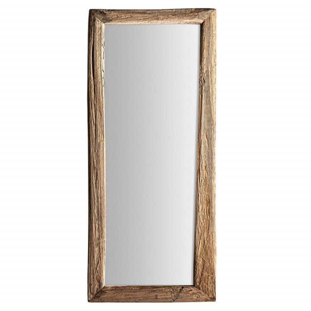 Oglinda dreptunghiulara maro din lemn de tec 65x150 cm Makari Vical Home