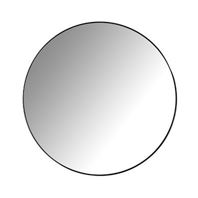 Oglinda rotunda neagra din fier si MDF 60 cm Jazzey Richmond Interiors