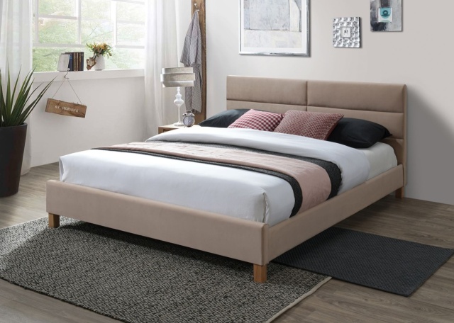 Pat bej din catifea 120x200 cm Sierra The Home Collection