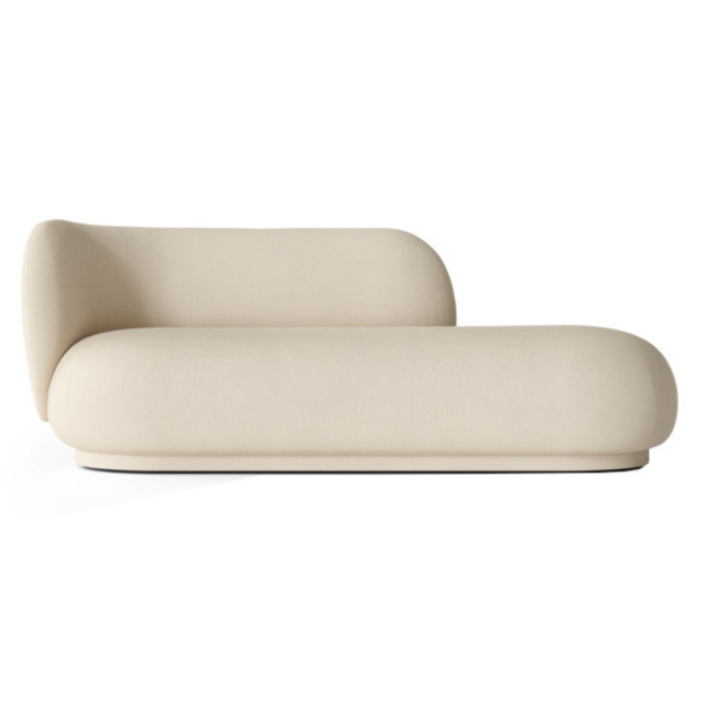 Pat de zi alb antic din textil 203 cm Rico Brushed Ferm Living