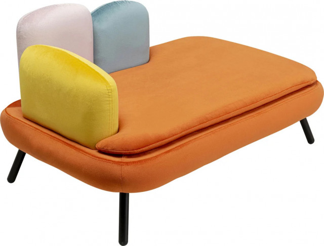 Patut pentru caini portocaliu/multicolor din otel si textil Diva Kare