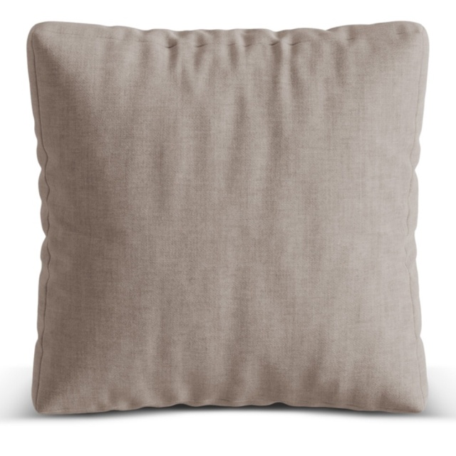 Perna patrata bej inchis din textil 55x55 cm Martina Micadoni