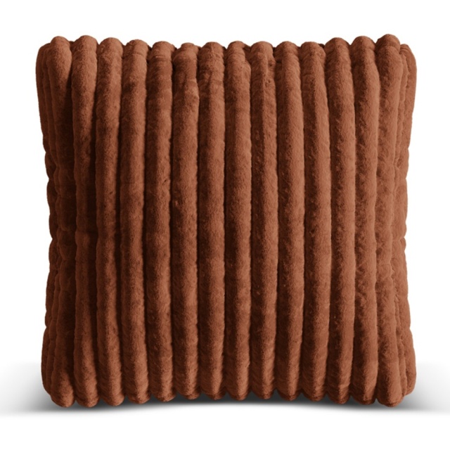 Perna patrata maro caramiziu din catifea 40x40 cm Martina Corduroy Micadoni