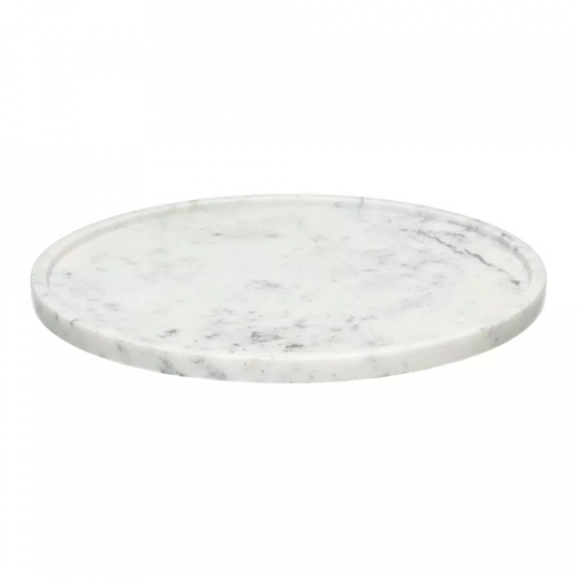 Platou alb din marmura 30 cm Marmar Pomax