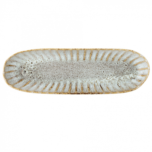 Platou multicolor din ceramica 12x38 cm Fleur Creative Collection