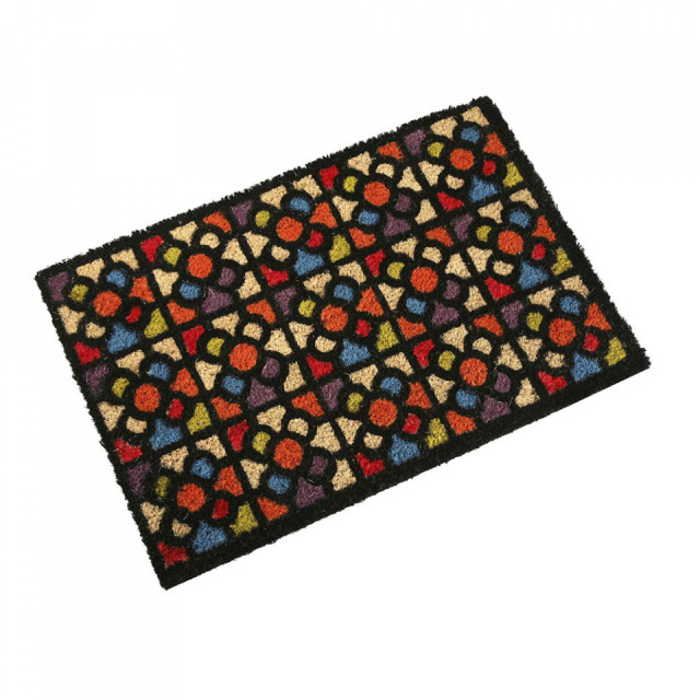 Pres pentru intrare dreptunghiular multicolor din fibre de cocos 40x60 cm Urbana Versa Home