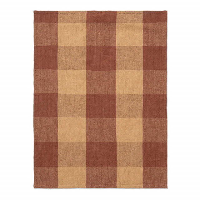 Prosop pentru bucatarie roz/maro din bumbac 50x70 cm Hale Ferm Living