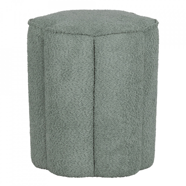 Puf rotund verde din textil 40 cm Ollie Woood