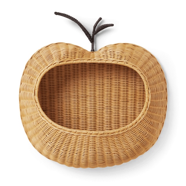 Raft maro din ratan 50 cm Apple Ferm Living