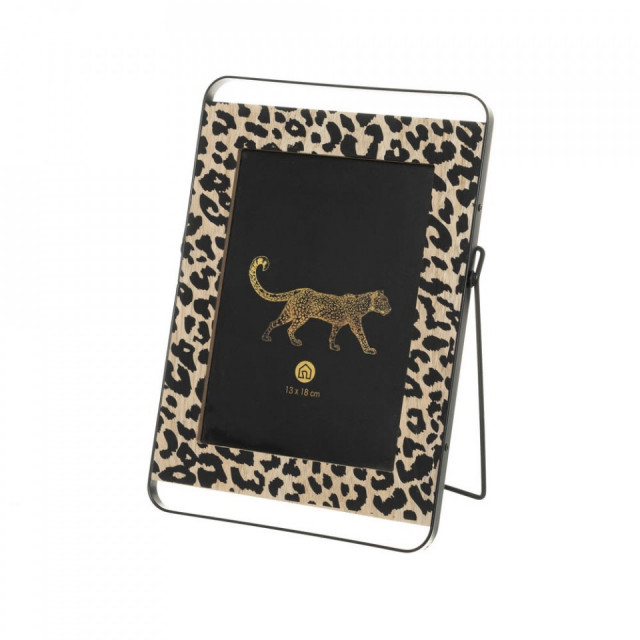 Rama foto neagra/maro din metal 18x26 cm Animal Print The Home Collection