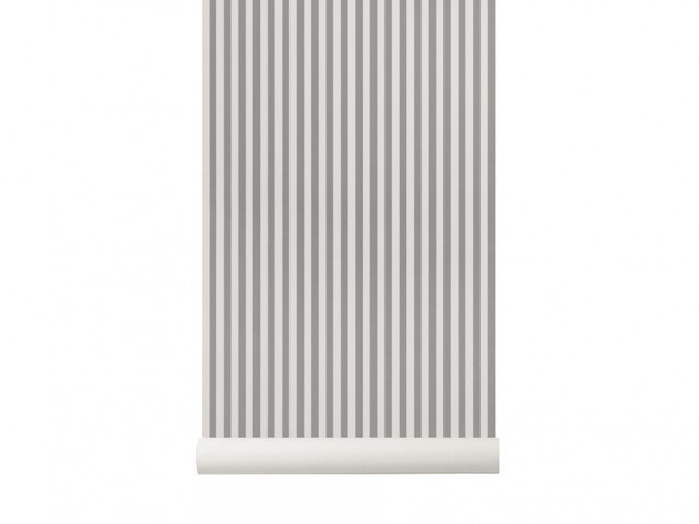 Rola tapet gri 53x1000 cm Thin Lines Grey Off White Ferm Living
