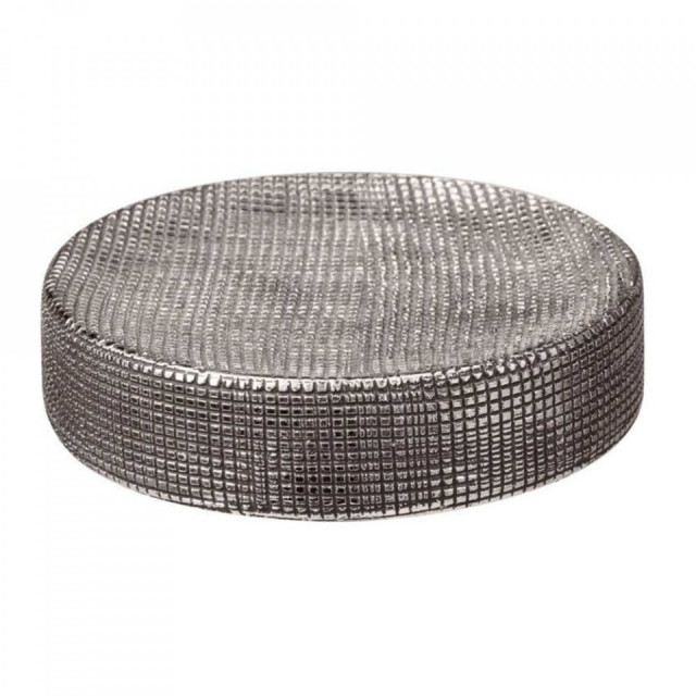 Savoniera argintie din ceramica 10 cm Rivara Wenko