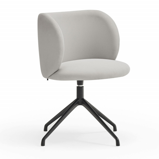 Scaun birou rotativ gri deschis/negru din textil Mogi Style Teulat
