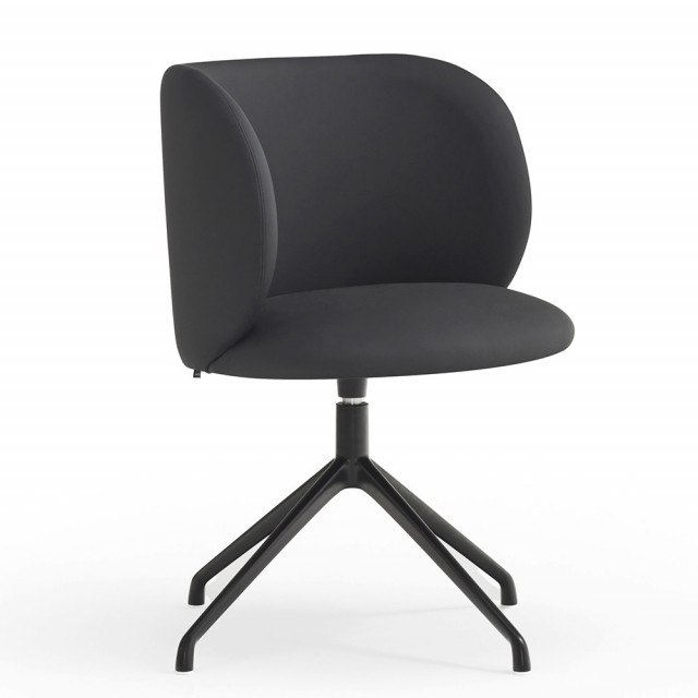 Scaun birou rotativ negru din piele ecologica Mogi Style Teulat