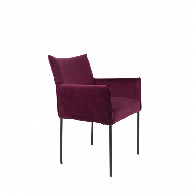 Scaun dining din catifea mov Dion Wine The Home Collection