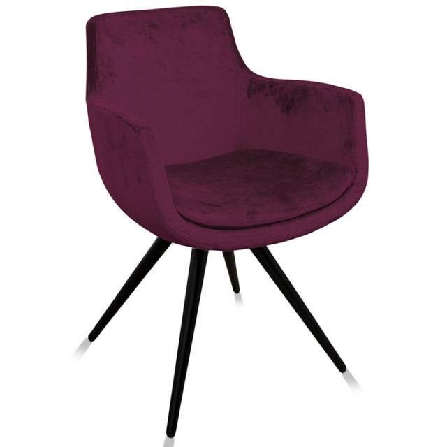 Scaun dining rosu rubin din bumbac Hoxton Versmissen