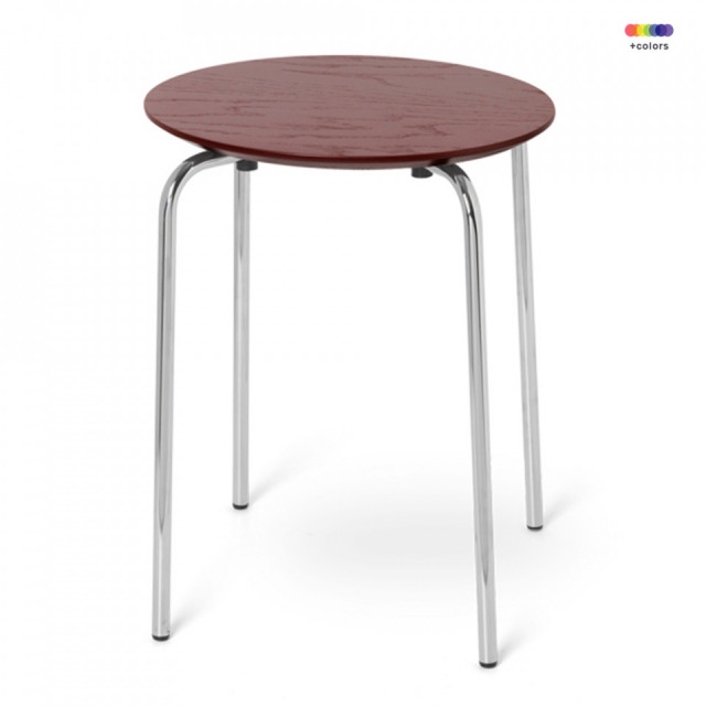 Scaunel din metal Herman Red Brown Chrome Ferm Living