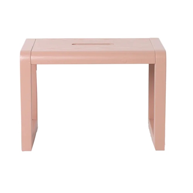 Scaunel roz din lemn Little Architect Ferm Living