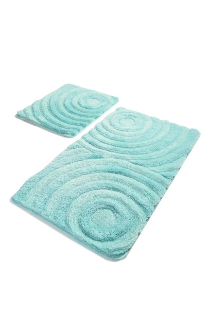 Set 2 covorase de verde menta multicolore din fibre sintetice Wave The Home Collection