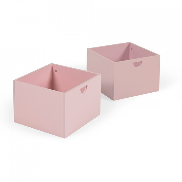 Set 2 cutii roz din lemn Nunila Kave Home