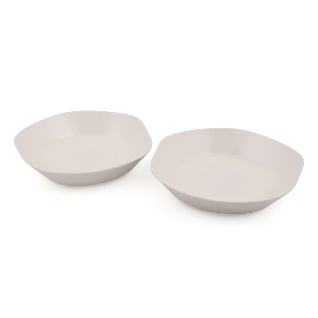 Set 2 farfurii adanci crem din ceramica 24 cm Daras The Home Collection