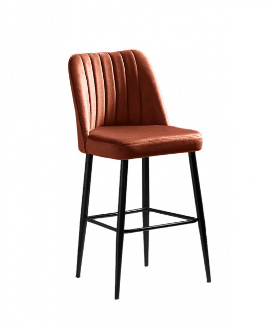 Set 2 scaune bar rosii/negre din textil Vento The Home Collection