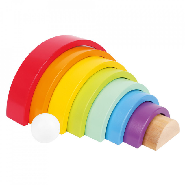 Set de joaca multicolor din lemn Rainbow small foot