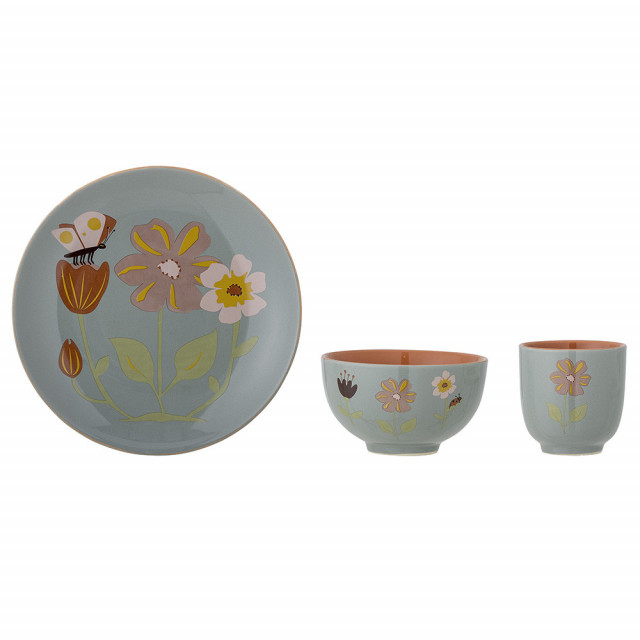 Set de masa 3 piese din ceramica Meadow Bloomingville Mini