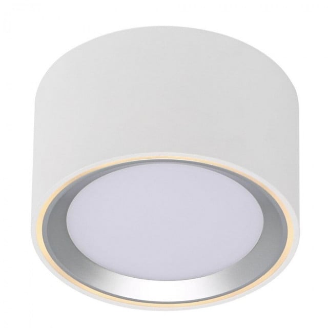 Spot LED dimabil alb/argintiu din metal Fallon Brushed Nordlux