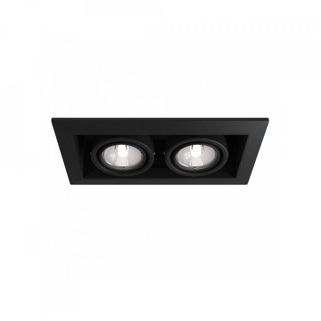 Spot negru din metal cu 2 becuri Metal Downlight Maytoni