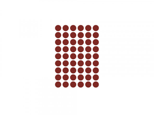 Sticker rosu pentru perete din fibre sintetice Mini Dots Ferm Living