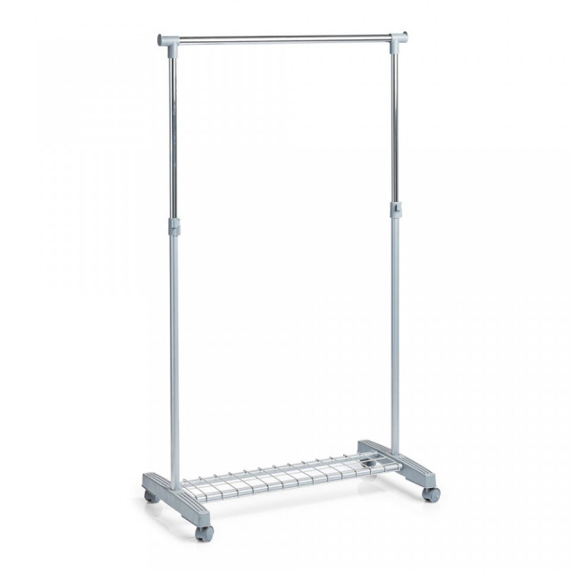 Suport gri/argintiu din metal si plastic 170 cm pentru umerase Roll Clothes Rack Zeller