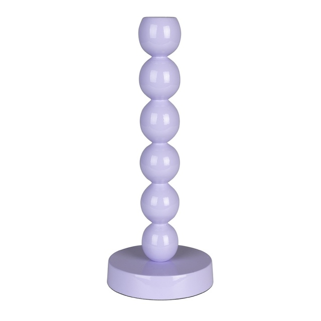 Suport lumanare mov din metal 26 cm Totem Zuiver